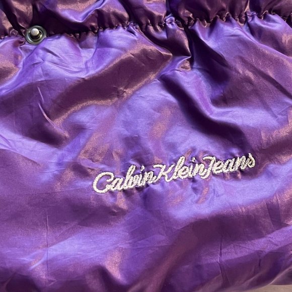 Calvin Klein youth Girls Puffer Jacket Coat Vest size 6 Quilted button snaps - Picture 2 of 8